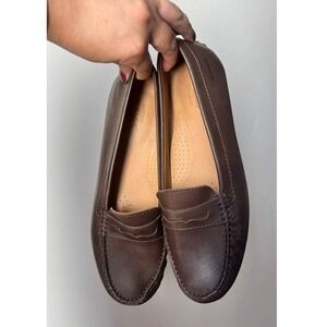 Sebago Brown Leather Harper Penny Loafer 10 Preppy Classic Comfort Academia